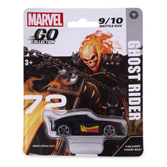 Marvel Go 1:64 Diecast Ghost Rider Battle SUV Toy Car for Collection for Ages 3 years and up