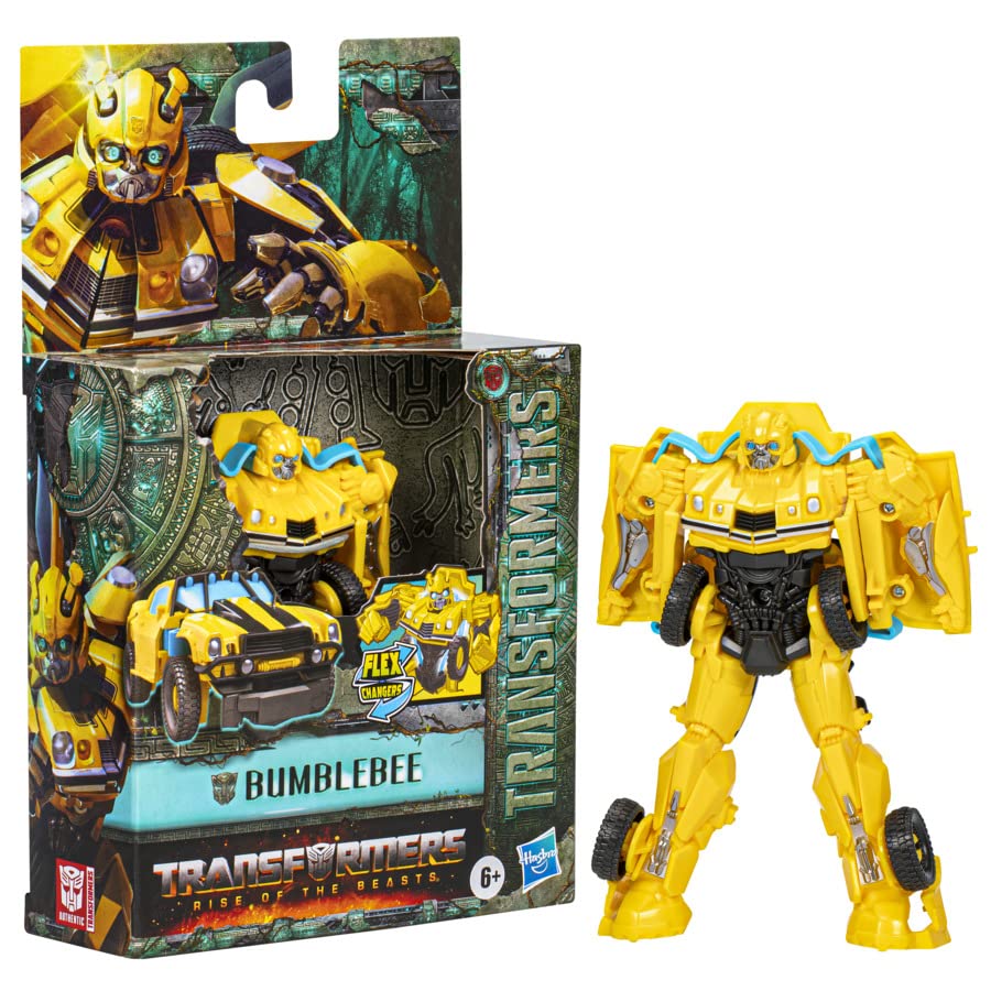 Transformers Rise of The Beasts Movie 6-Inch Flex Changer Bumblebee Converting Action Figure for Ages 6 Years and Up