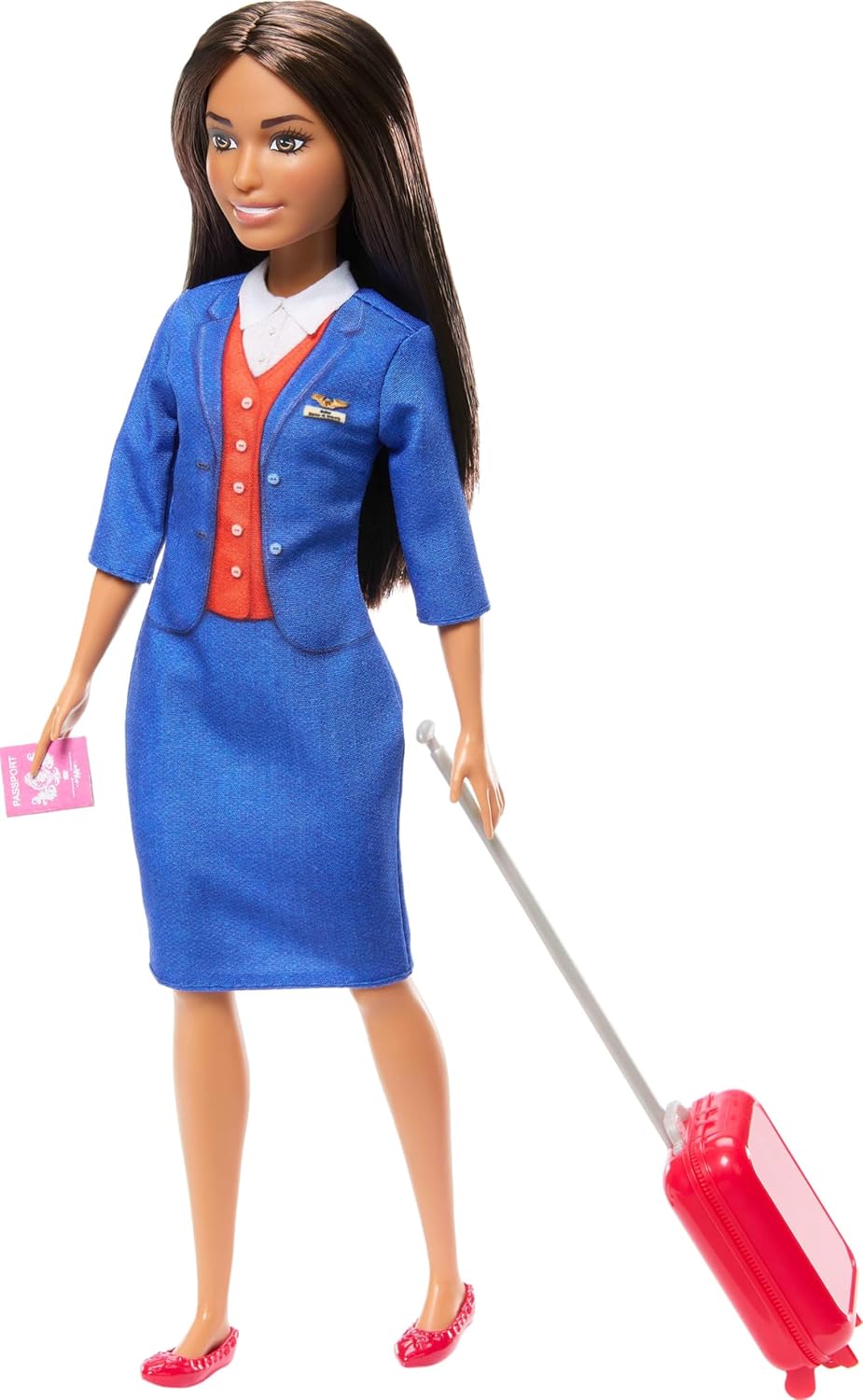 Barbie Flight Attendant Brunette Fashion Doll For Kids Ages 3 Years And Up