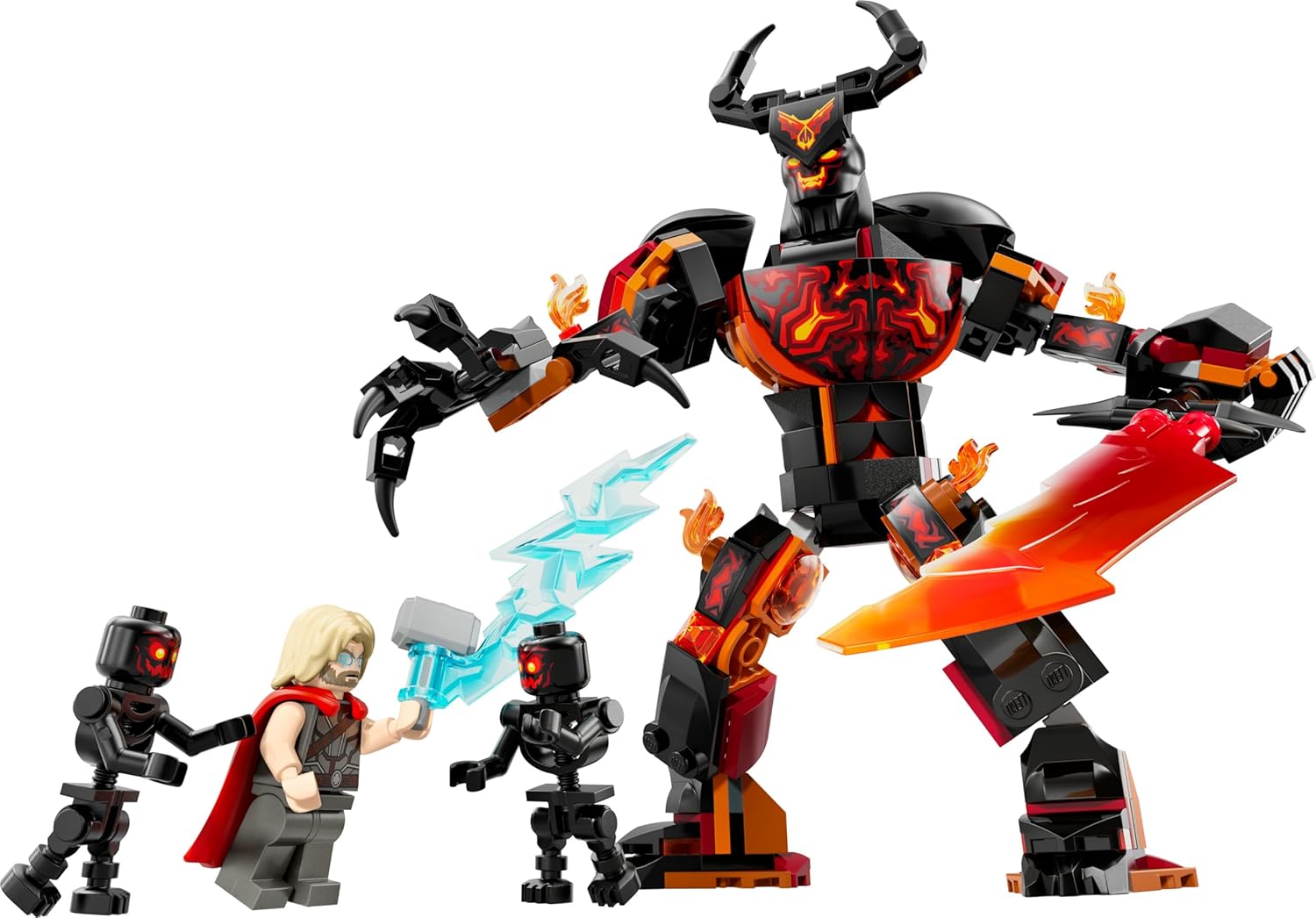 LEGO Marvel Thor vs. Surtur Figure Building Kit for Ages 8+