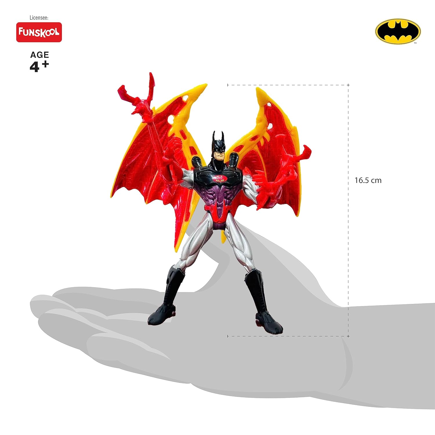 Funskool Dark Crusader Batman Action Figurine for Ages 4+ (Card & Design May Vary)