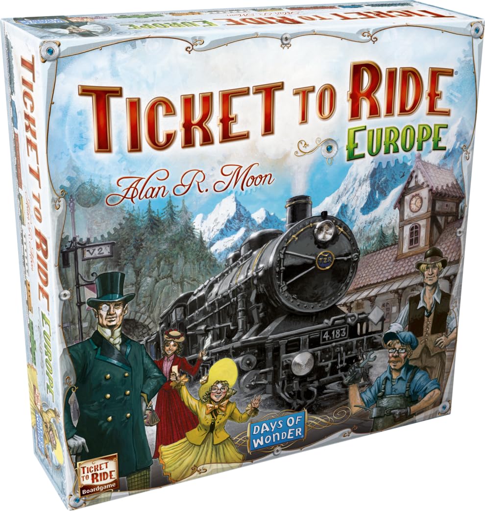 Amodee Ticket To Ride Europe 2-4 Person Strategy Board Game For Teenagers & Adults Ages 14+ By Days of Wonder