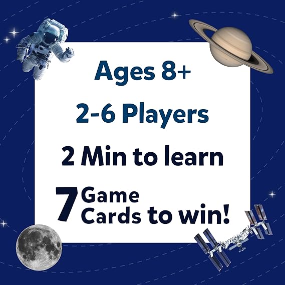 Skillmatics Card Game - Guess in 10 NASA Space, Perfect for Boys, Girls, Kids