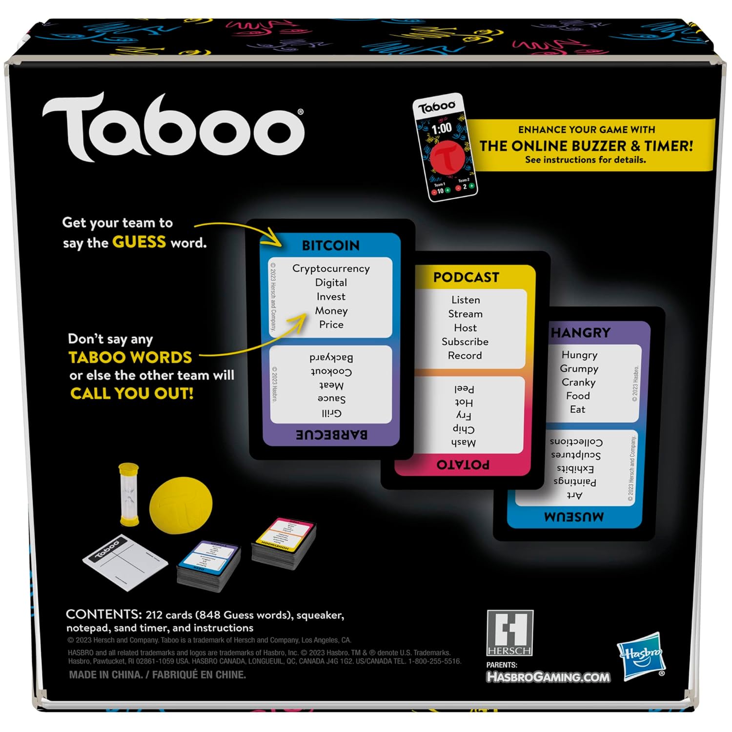 Hasbro Gaming Taboo Word Guessing Party Games for Adults and Teens Ages 13+