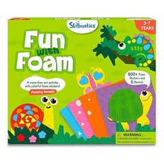 Skillmatics Art Activity - Fun with Foam Animals, No Mess Sticker Art for Kids, Craft Kits, DIY Activity, Gifts for Boys & Girls Ages 3, 4, 5, 6, 7, Travel Toys,