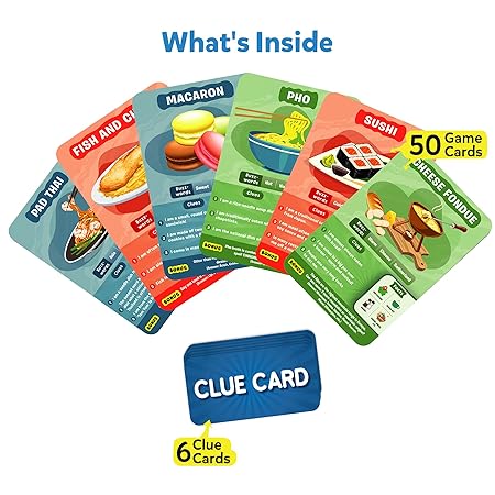 Skillmatics Card Game - Guess in 10 Foods Around The World, Educational Travel Toys for Boys, Girls, and Kids