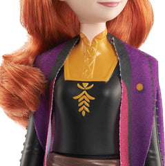 Disney Frozen 2023 Anna Posable Fashion Doll with Signature Clothing and Accessories Inspired Frozen 2 Movie for Ages 3+ (HLW50)