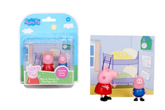 PEPPA PIG and George Twin Figure Fun Pack with Two Poseable Figures and a Scene Card, Preschool Toy for Girls and Boys Ages 3 and Up