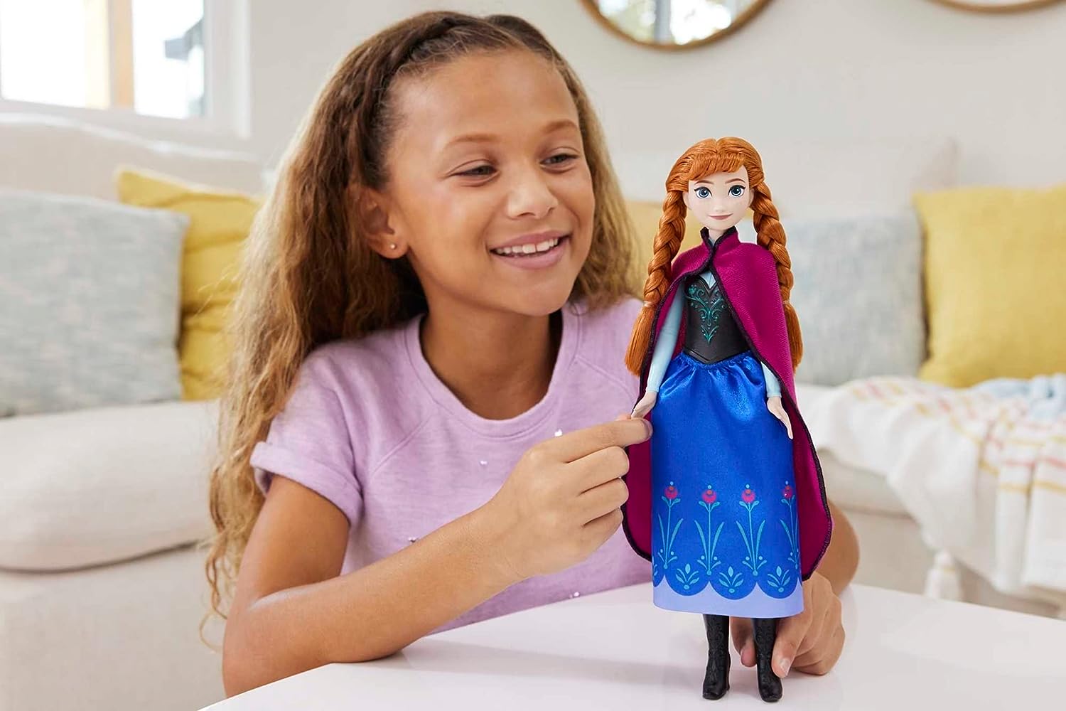 Disney Frozen 2023 Anna Posable Fashion Doll with Signature Clothing and Accessories Inspired Frozen Movie for Ages 3+ (HLW49)