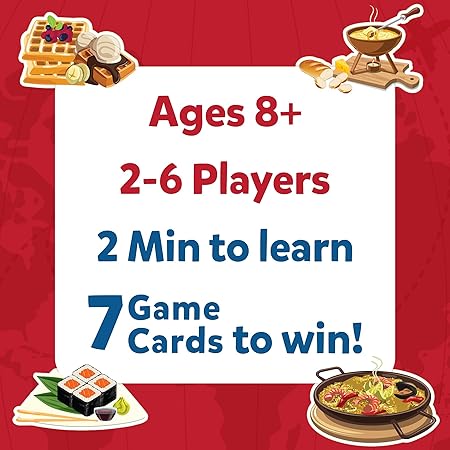 Skillmatics Card Game - Guess in 10 Foods Around The World, Educational Travel Toys for Boys, Girls, and Kids