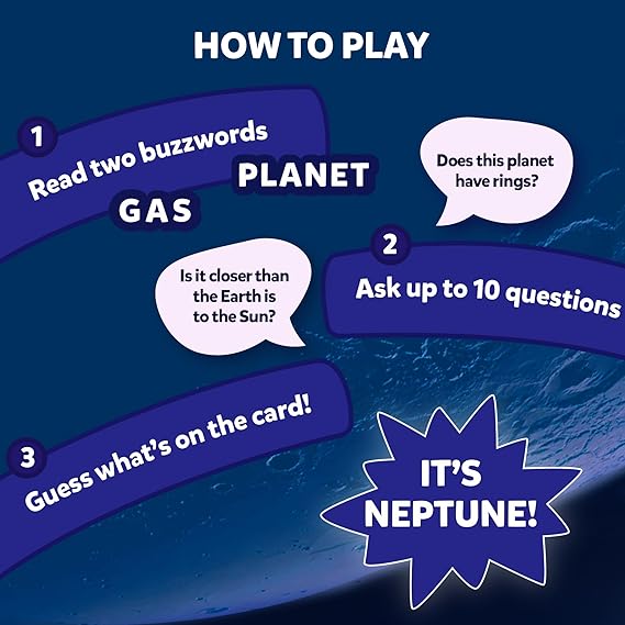 Skillmatics Card Game - Guess in 10 NASA Space, Perfect for Boys, Girls, Kids