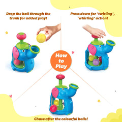 Funskool Giggles Jumbo Push & Twirl Spin Toy for Toddlers for Ages 1+