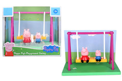 PEPPA PIG Playground Swing Themed Preschool Toy and George, Includes 2 poseable Figures, Playground Swing Accessory and Scene Cards, for Girls and Boys Ages 3 and up