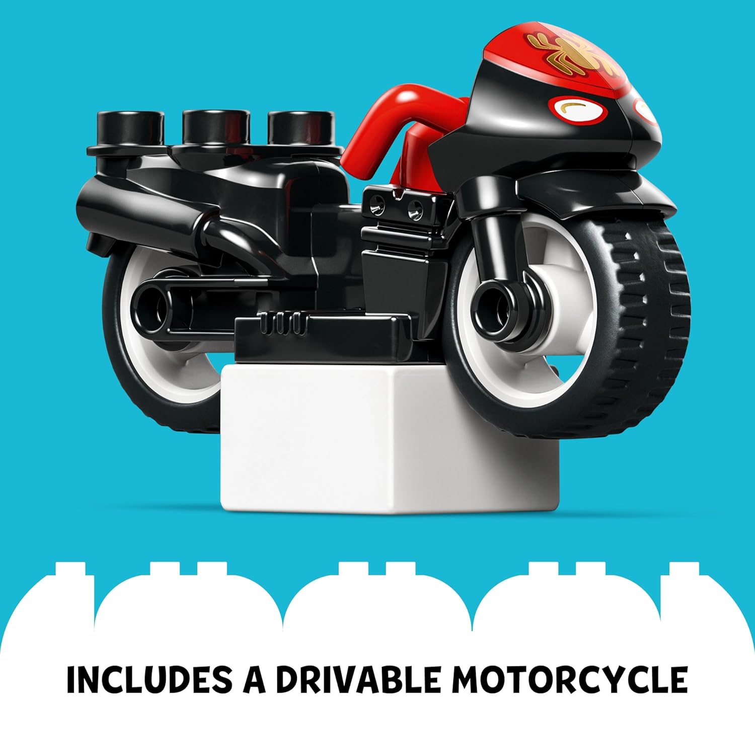 LEGO DUPLO Marvel Spinâ€™s Motorcycle Adventure Set Kit for Ages 2+