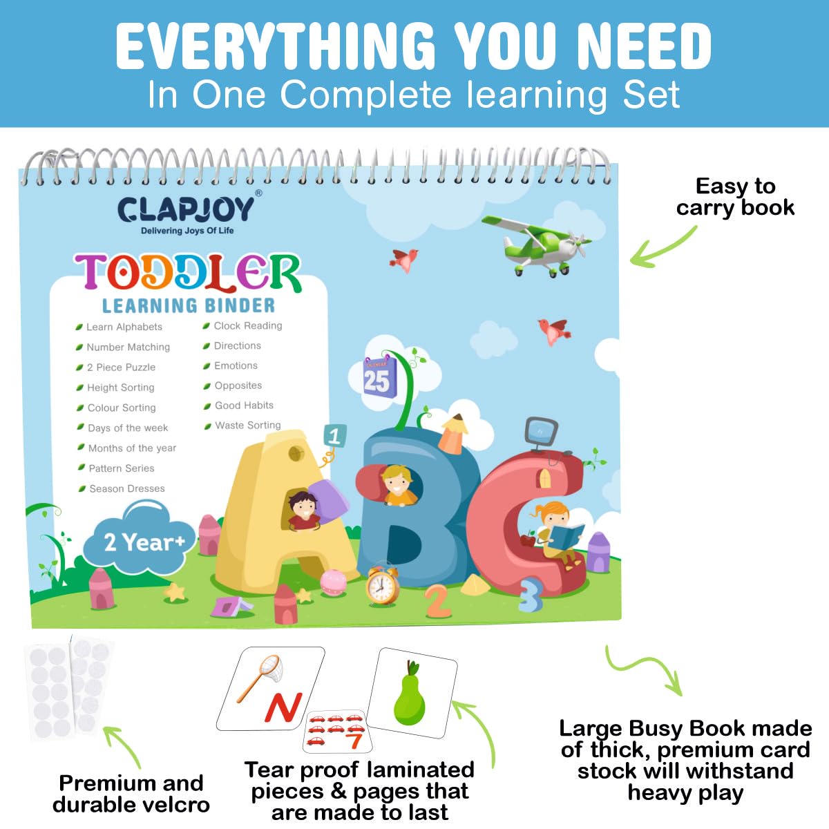 Clapjoy Velcro Book Level 2 For Kids Upto 4 Years