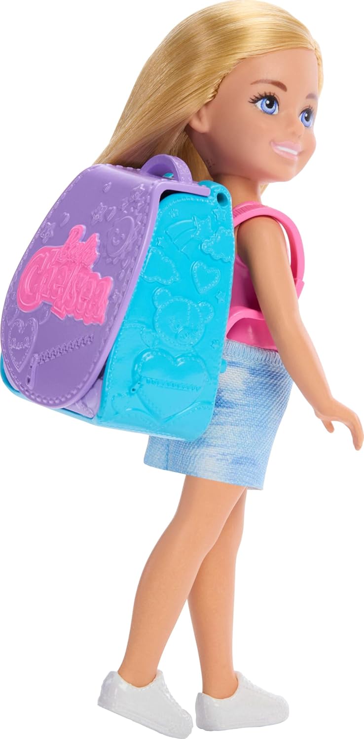 Barbie Family & Friends Chelsea Cupcake Baking Backpack Chelsea Doll And Accessories For Kids Ages 3+