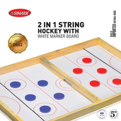 Simarr 2 in 1 String Hockey with White Board For Kids Ages 5 Years and Up