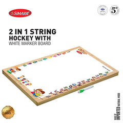 Simarr 2 in 1 String Hockey with White Board For Kids Ages 5 Years and Up