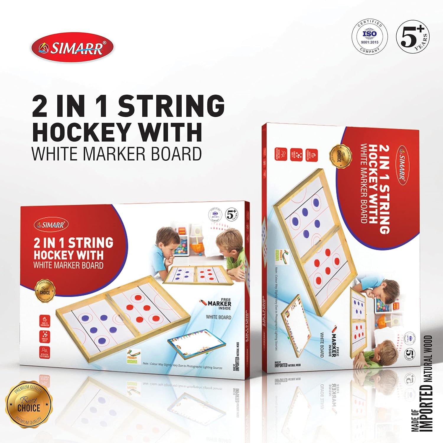 Simarr 2 in 1 String Hockey with White Board For Kids Ages 5 Years and Up