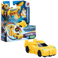 Transformers EarthSpark 1-Step Flip Changer 4 Inch Bumblebee Action Figure Ages 6 Years and Up