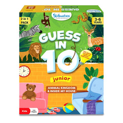 Skillmatics Guess in 10 Junior Animals & Inside My House Combo Card Game for Ages 3 to 6 Years