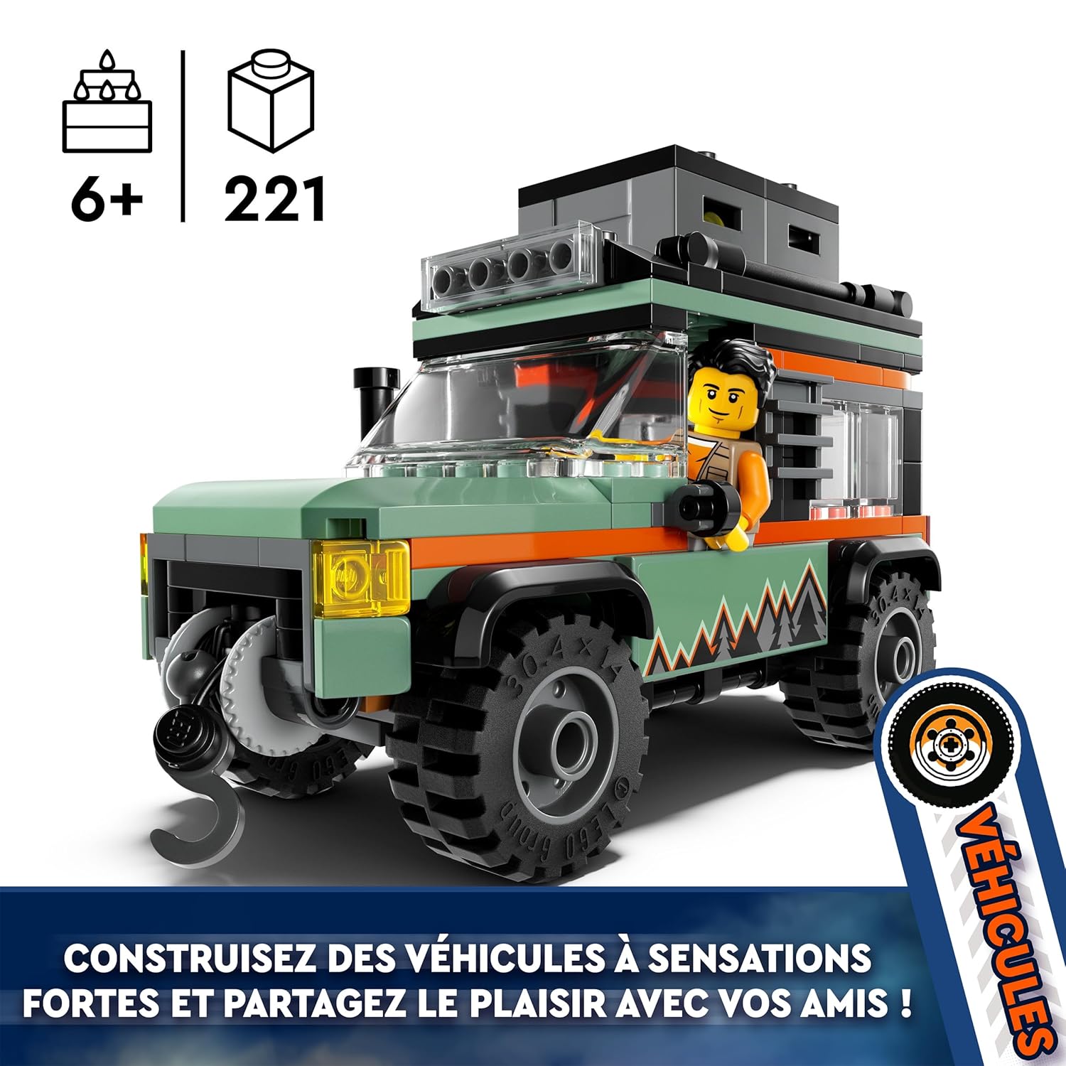 LEGO City Off-Road 4x4 Mountain Truck Adventure Building Kit For Ages 6+