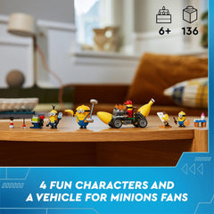 LEGO Despicable Me 4 Minions and Banana Car Toy Set for Ages 6+