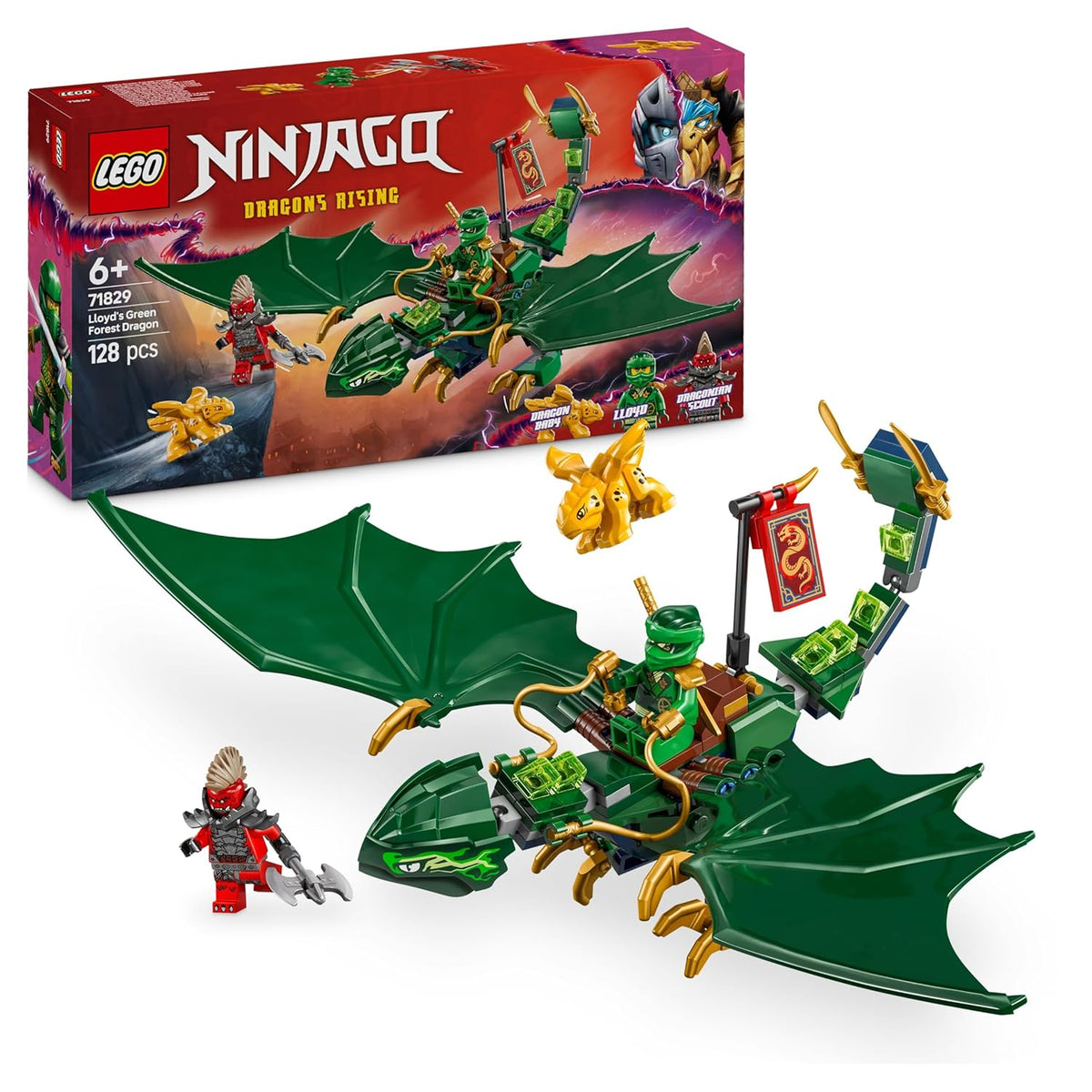 LEGO NINJAGO Lloyd’s Green Forest Dragon Building Kit For Ages 6+