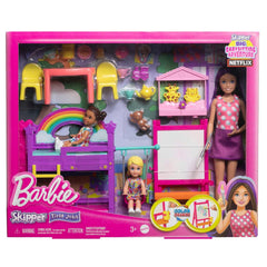 Barbie Skipper Babysitters Inc. Ultimate Daycare Playset with 3 Dolls, Furniture & 15+ Accessories, includes Bunk Beds & Color-Change Easel