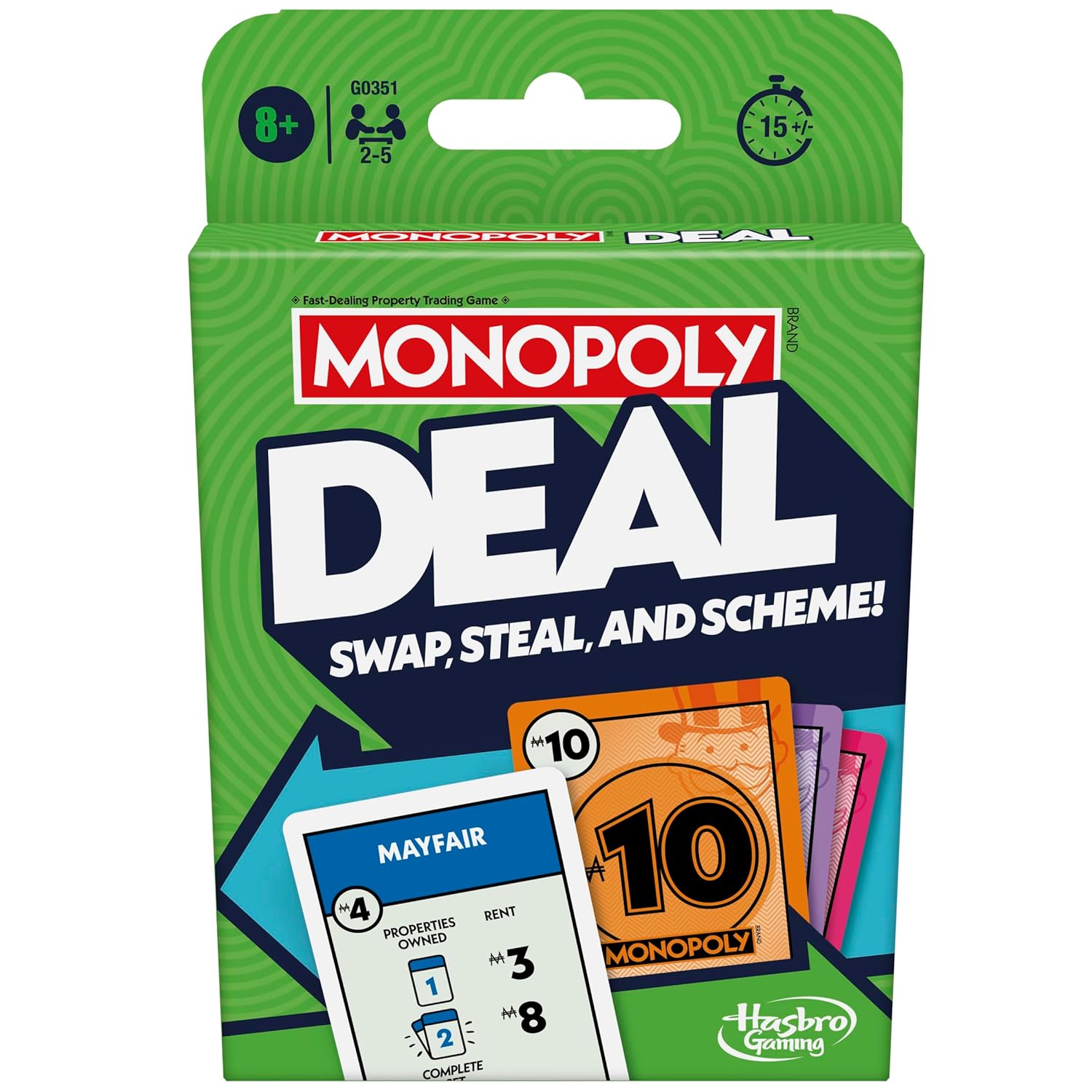 Monopoly Deal Card Game | Quick-Playing Card Game | Fun Games for Families and Kids | Ages 8 and Up