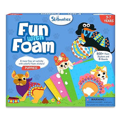 Skillmatics Art Activity - Fun With Foam Puppies, No Mess Sticker Art For Kids,