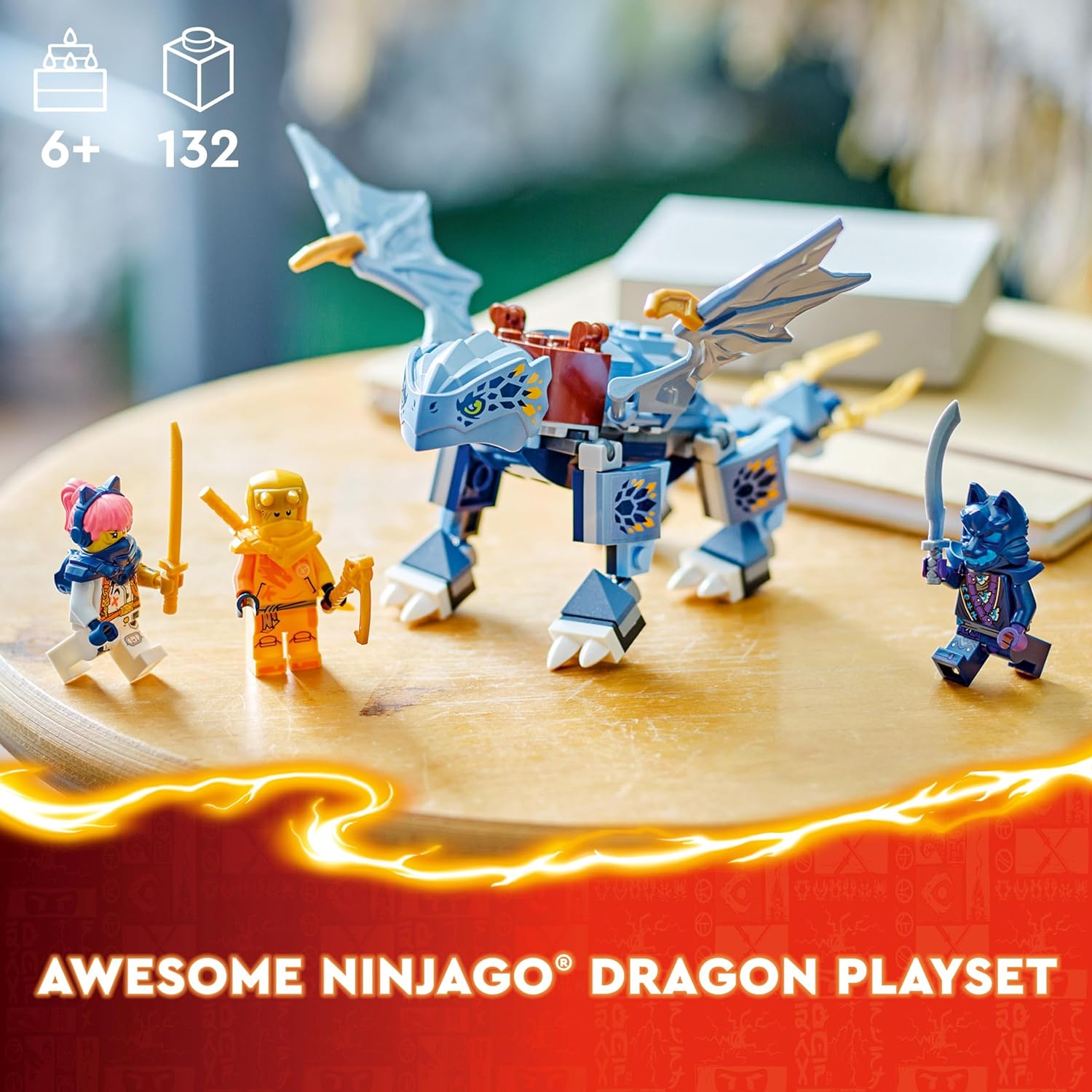 LEGO NINJAGO Young Dragon Riyu Set Building Kit for Ages 6+