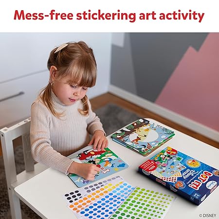 Skillmatics Paper Art Activity- Dot It Disney Edition, No Mess Sticker Art for Kids