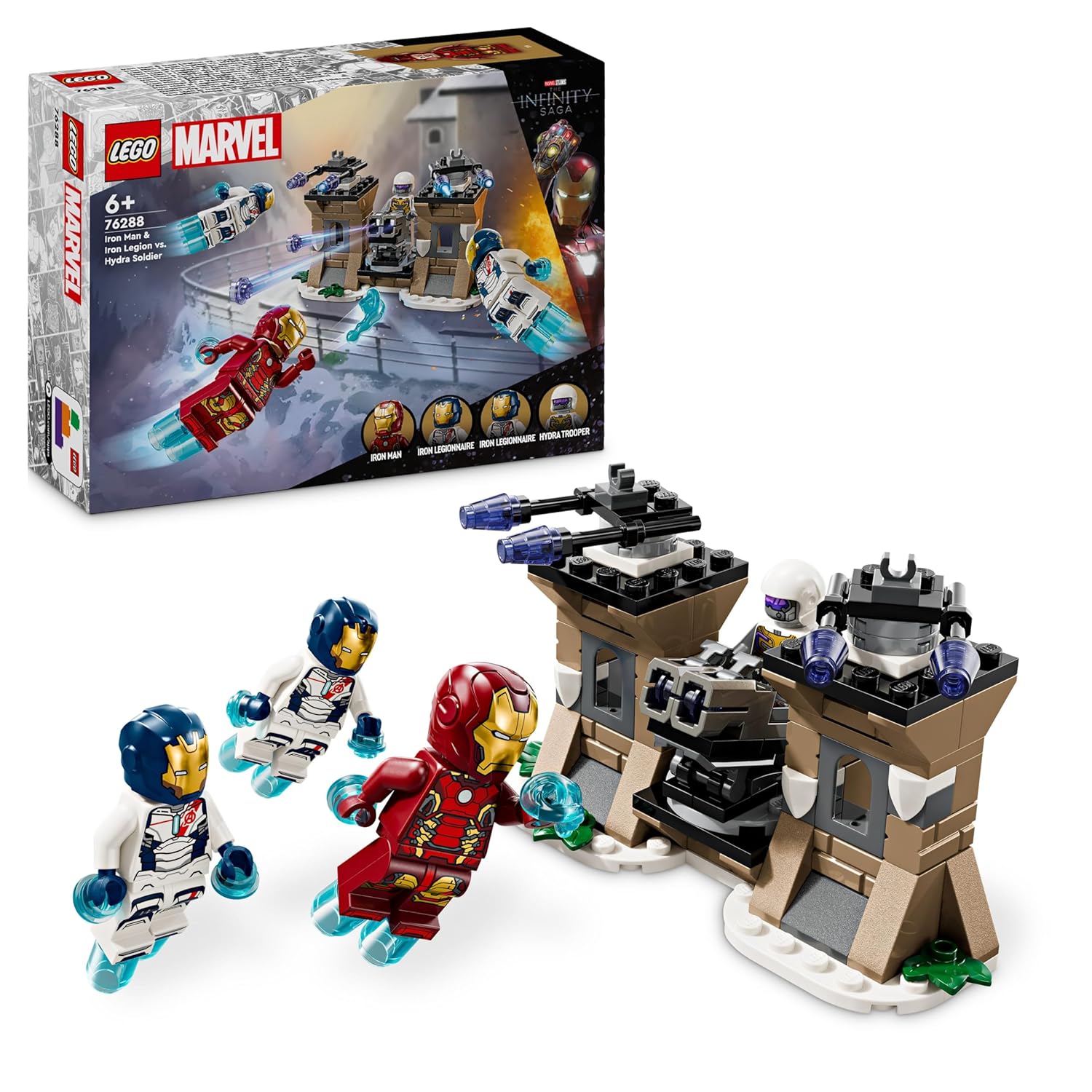 LEGO Marvel Iron Man & Iron Legion vs. Hydra Soldier Building Kit For Ages 6+