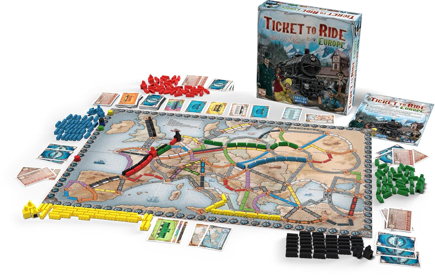 Amodee Ticket To Ride Europe 2-4 Person Strategy Board Game For Teenagers & Adults Ages 14+ By Days of Wonder