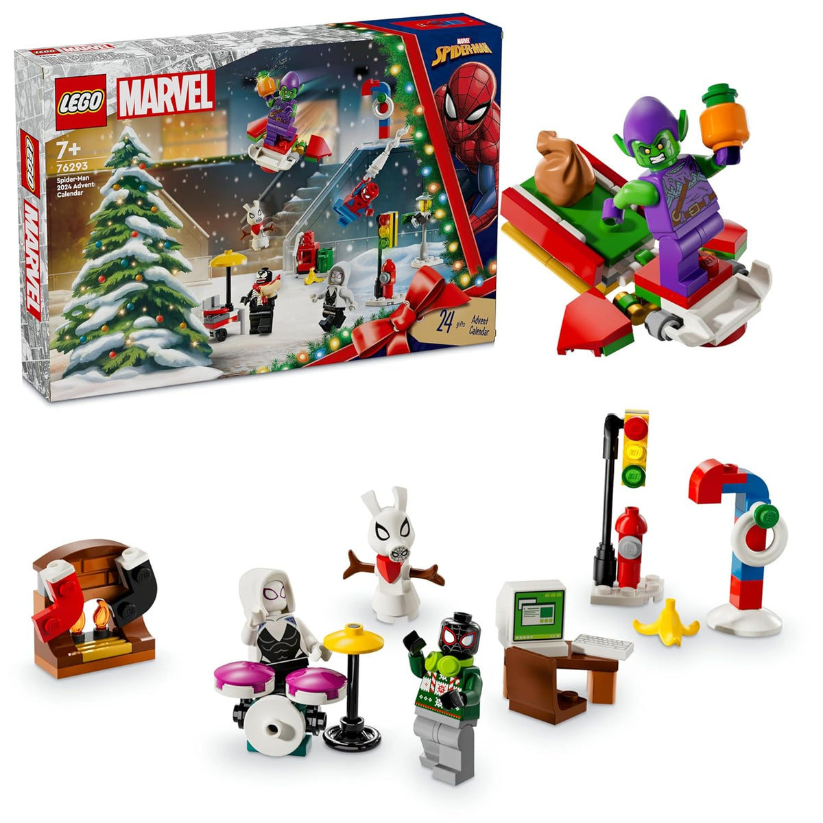 LEGO Marvel Spider-Man 2024 Advent Calendar Building Kit For Ages 7+