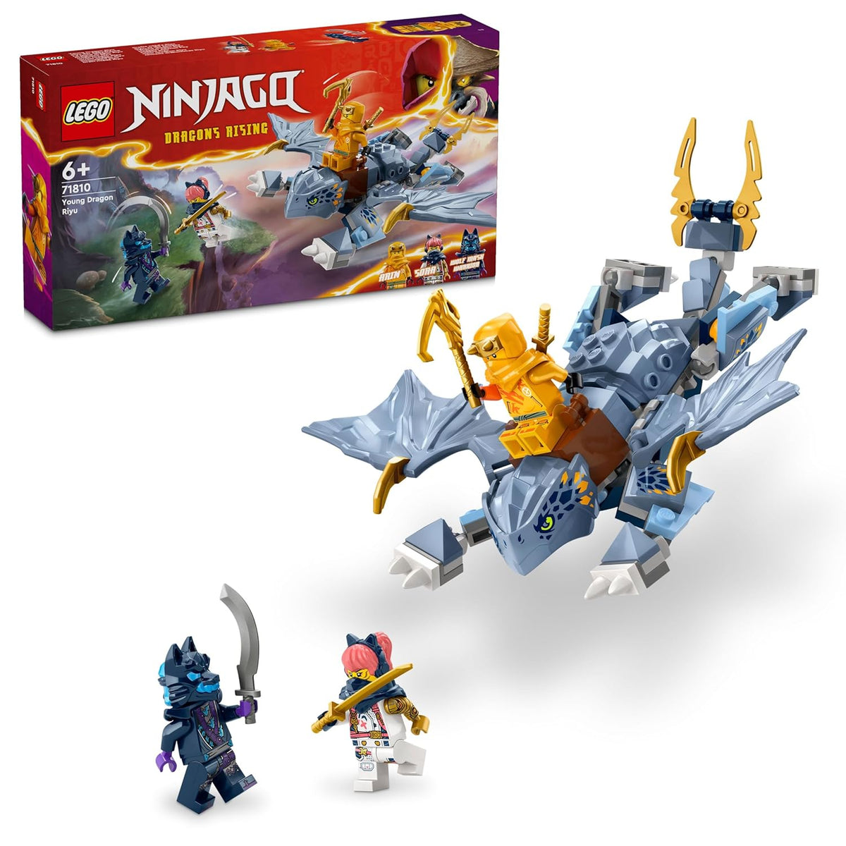 LEGO NINJAGO Young Dragon Riyu Set Building Kit for Ages 6+