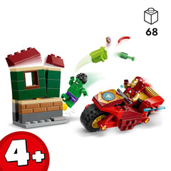 LEGO Marvel Iron Man with Bike and The Hulk Building Kit for Ages 4+