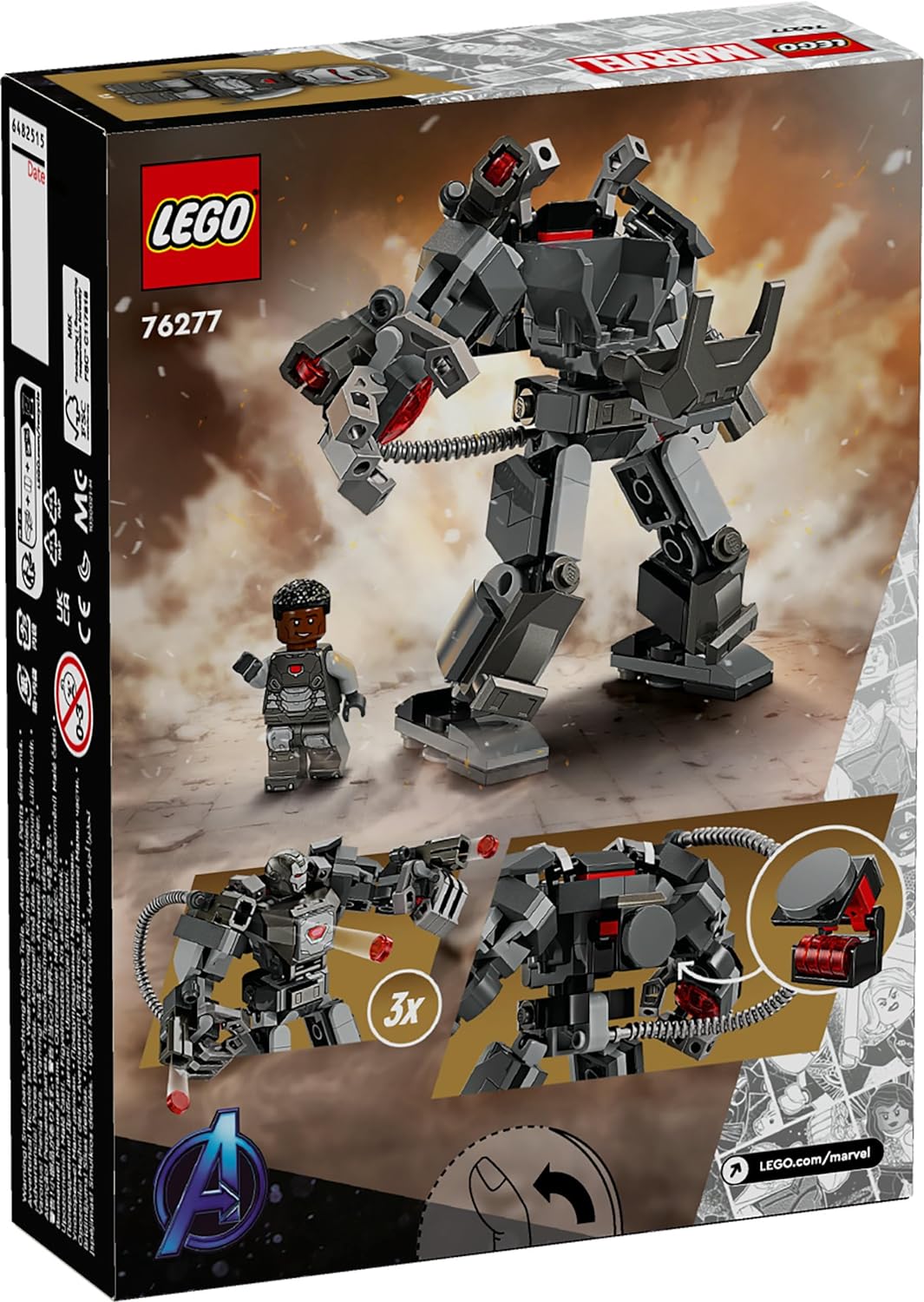 LEGO Marvel War Machine Mech Armor Building Kit for Ages 6+