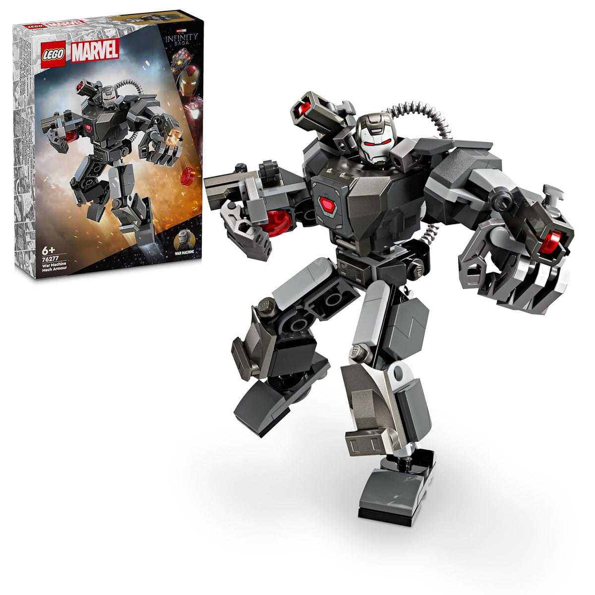 LEGO Marvel War Machine Mech Armor Building Kit for Ages 6+