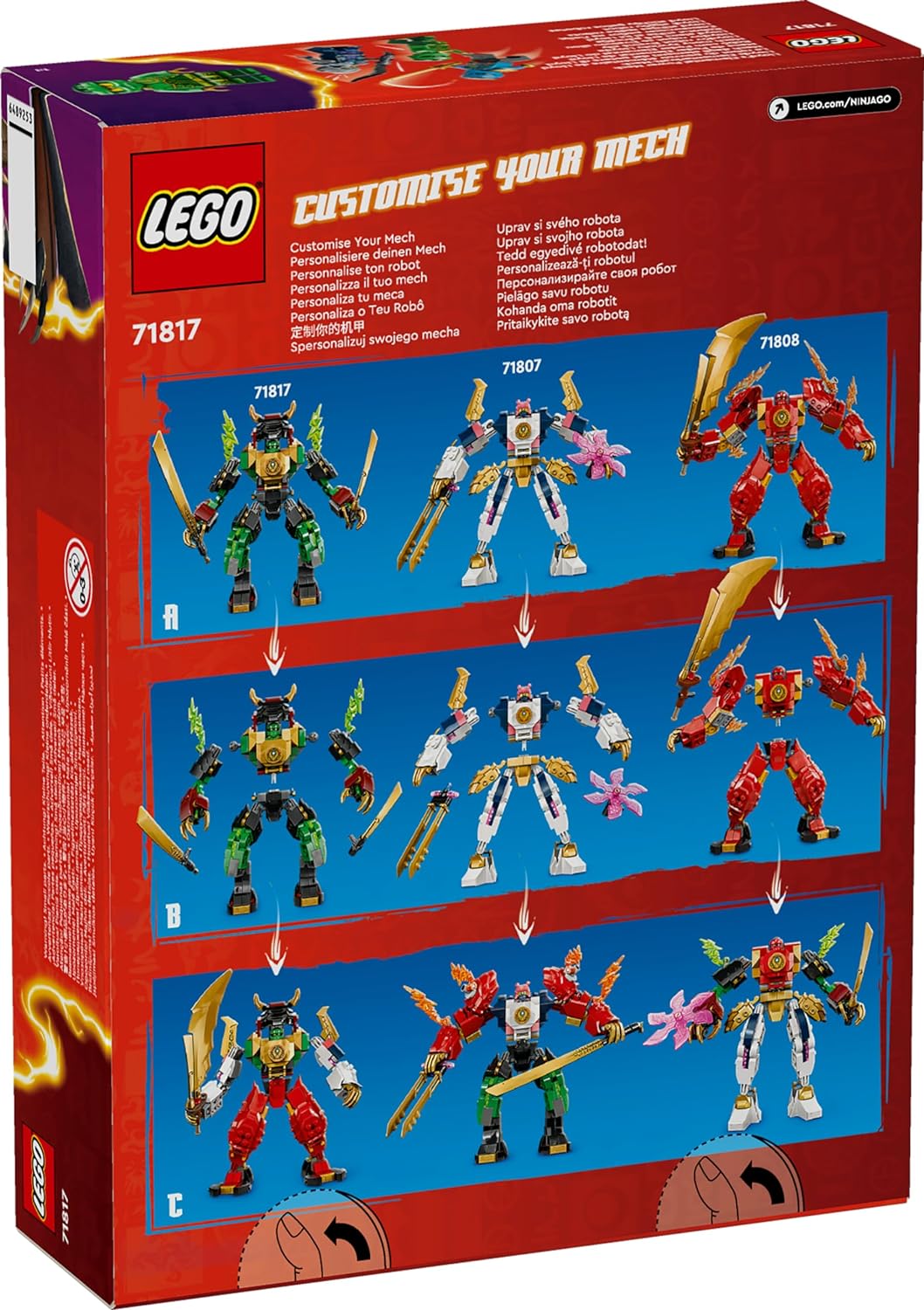 LEGO NINJAGO Lloyd’s Elemental Power Mech Toy Set Building Kit for Ages 7+