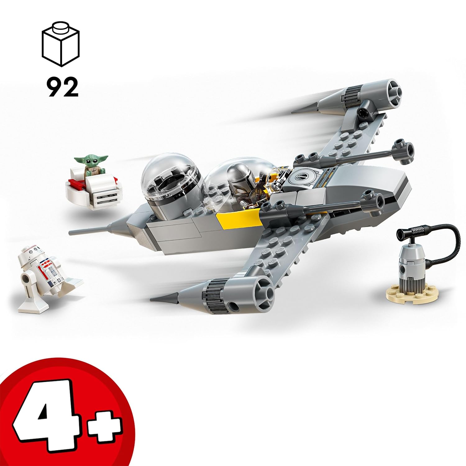 LEGO Star Wars Mando and Grogu’s N-1 Starfighter Building Kit For Ages 4+