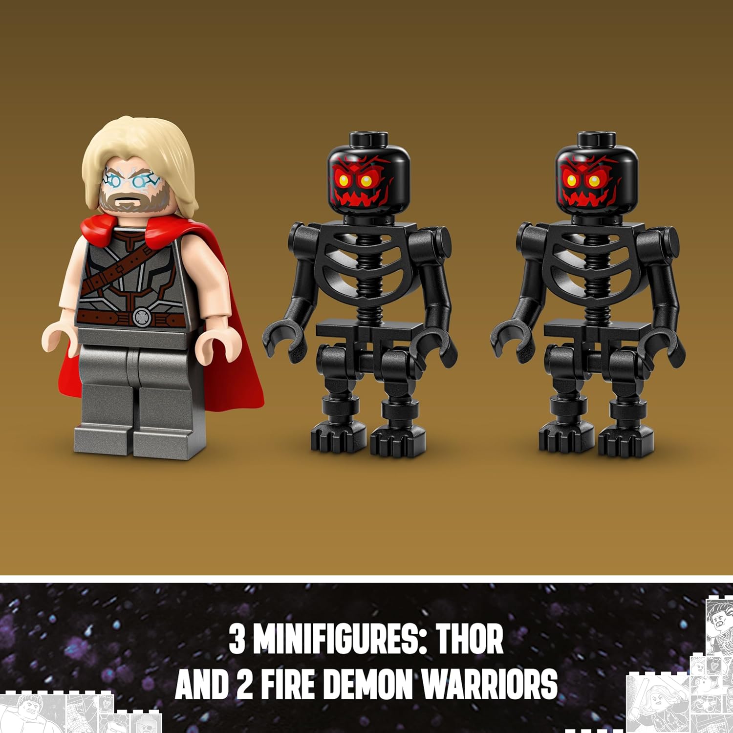 LEGO Marvel Thor vs. Surtur Figure Building Kit for Ages 8+