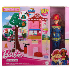 Barbie Firefighter Playset With Blonde Fashion Doll For Kids Ages 3+