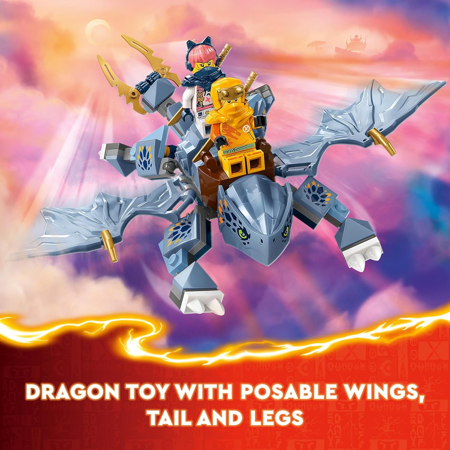 LEGO NINJAGO Young Dragon Riyu Set Building Kit for Ages 6+