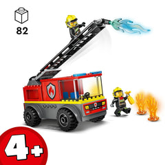 LEGO City Fire Ladder Truck With Firefighter Building Kit For Ages 4+