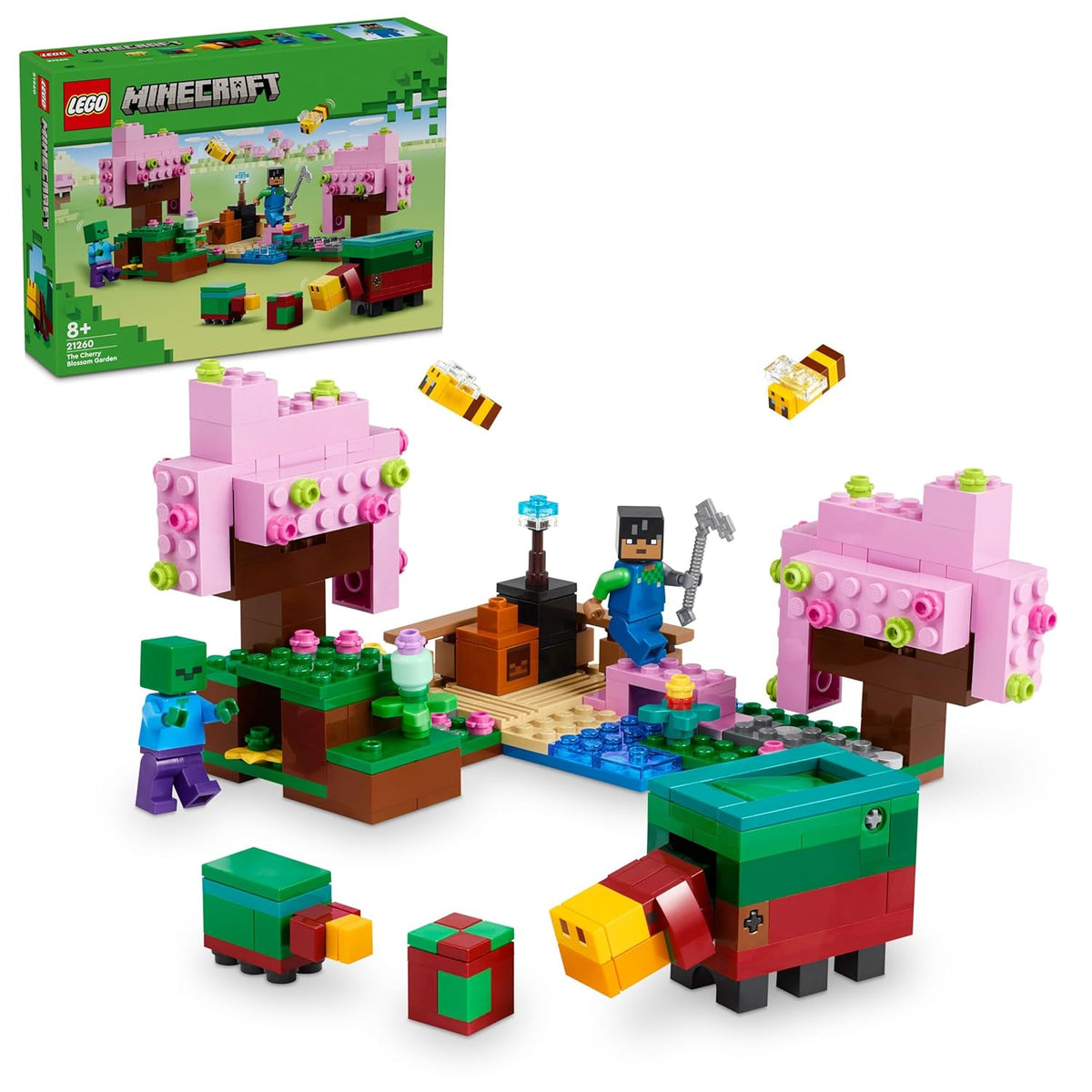 LEGO Minecraft The Cherry Blossom Garden Toy Playset Kit for Ages 8+