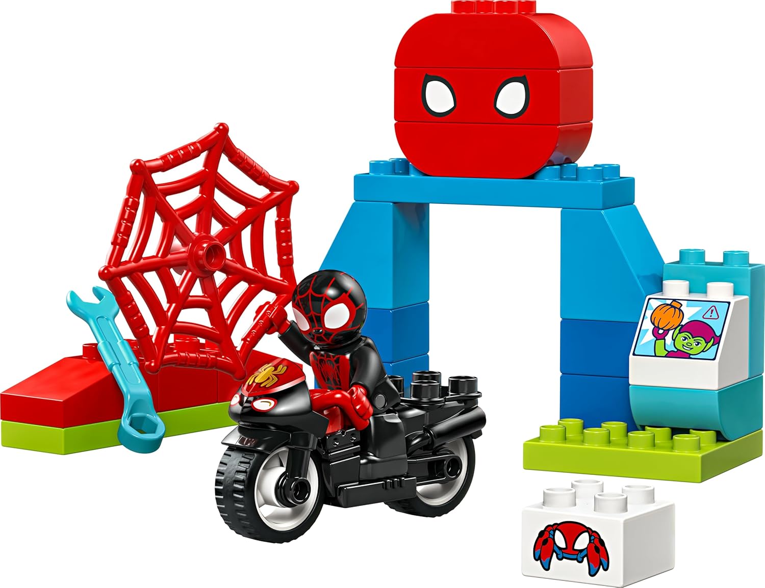 LEGO DUPLO Marvel Spinâ€™s Motorcycle Adventure Set Kit for Ages 2+