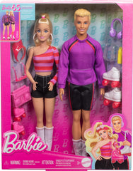 Barbie 65th Anniversary Fashionistas Set with 2 Roller-Skating Fashion Dolls & 6 Accessories for Kids Ages 3+