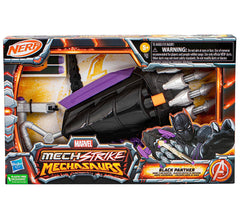 Marvel Mech Strike Mechasaurs Black Panther Sabre Claw NERF Blaster with 3 Darts for Kids Ages 5 Years and Up